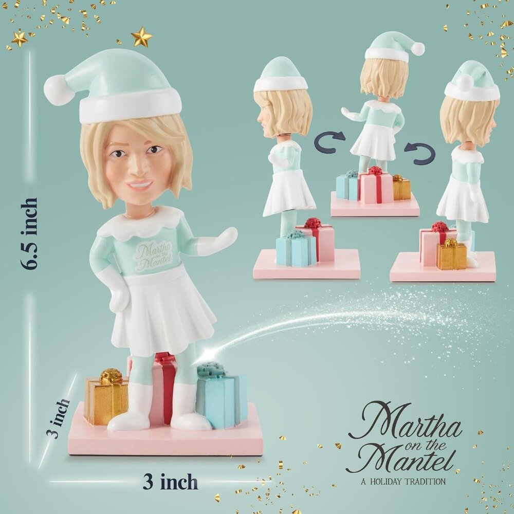 Martha Stewart Funny Bobbleheads – Martha on The Mantel Santa Bobblehead - Picture 3 of 7
